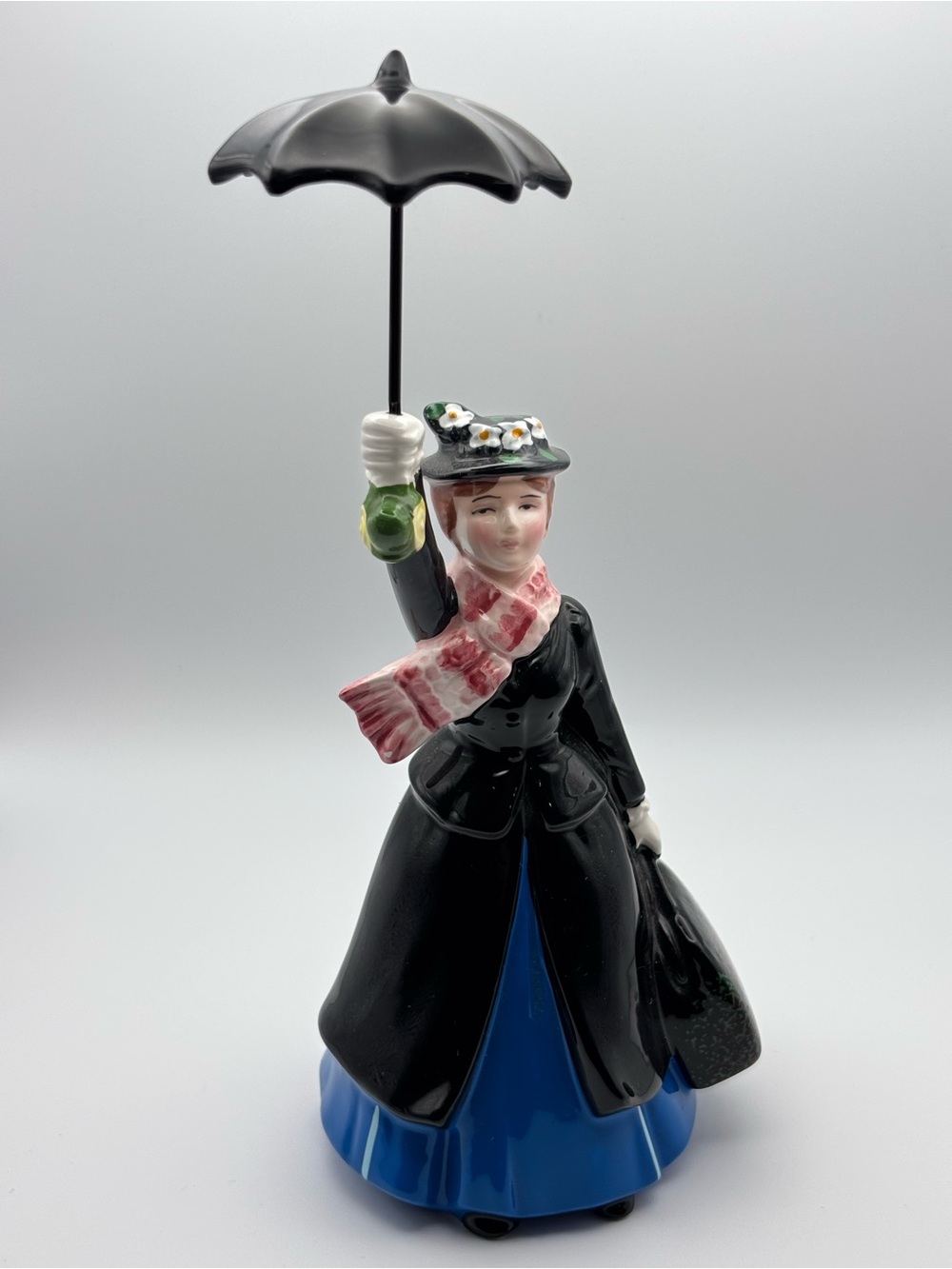 Vintage Disney Mary Poppins with Original Umbrella Ceramic Figurine